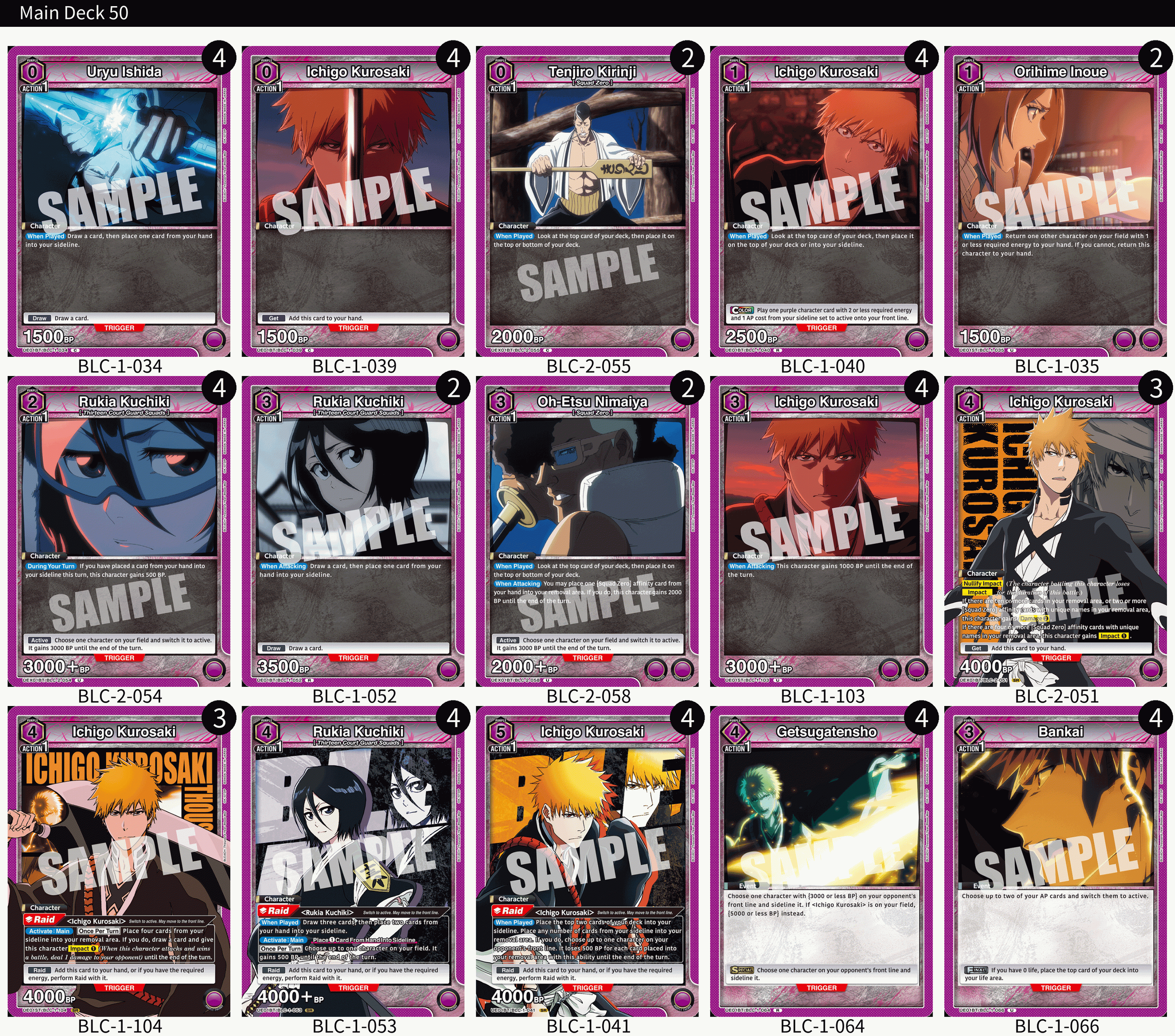 UNION ARENA: Purple BLEACH Deck List and Guide (Vol. 2) — Joseph